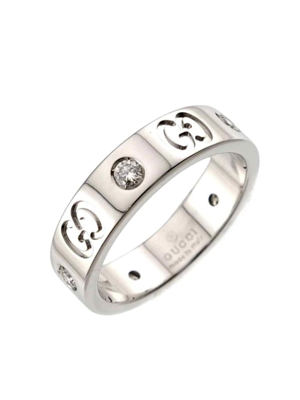 Gucci Icon Ring Diamond 18k WG White Gold 750